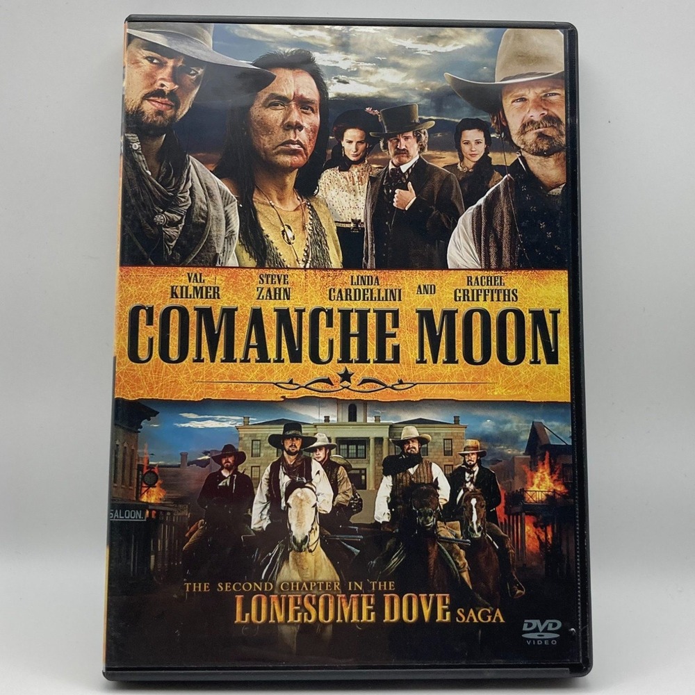 Comanche Moon DVD Lonesome Dove Saga Starring Val Kilmer Steve Zahn Excellent - Picture 1 of 2